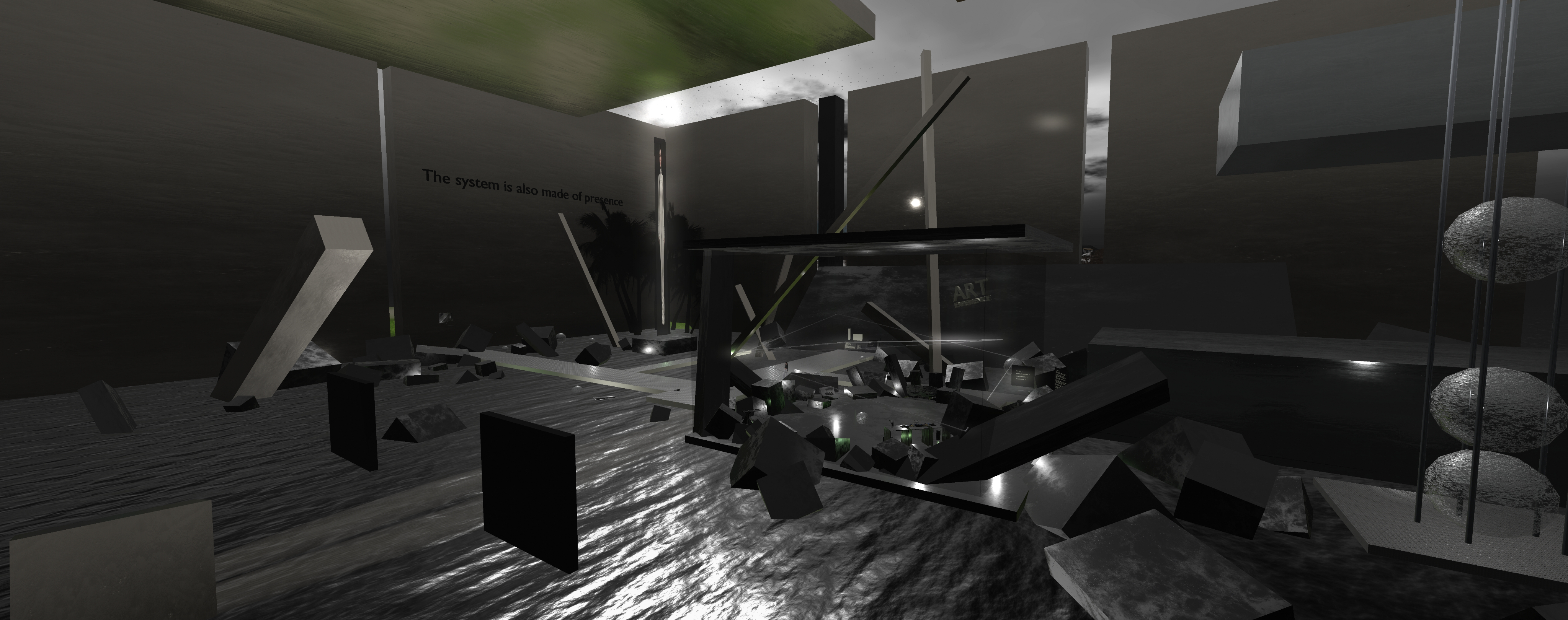 Art Experience interior view in Second Life